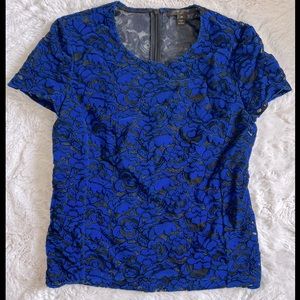 Louis Vuitton Black and Blue Blouse